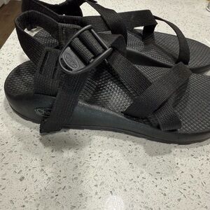 Chaco Black Sandals with Adjustable Straps and Durable Sole